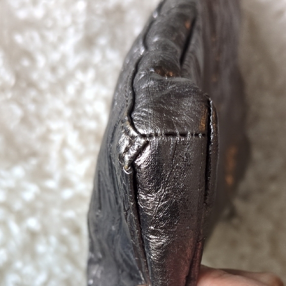 Matt & Nat Metallic Silver Clutch with Zipper Details - Picture 5 of 11